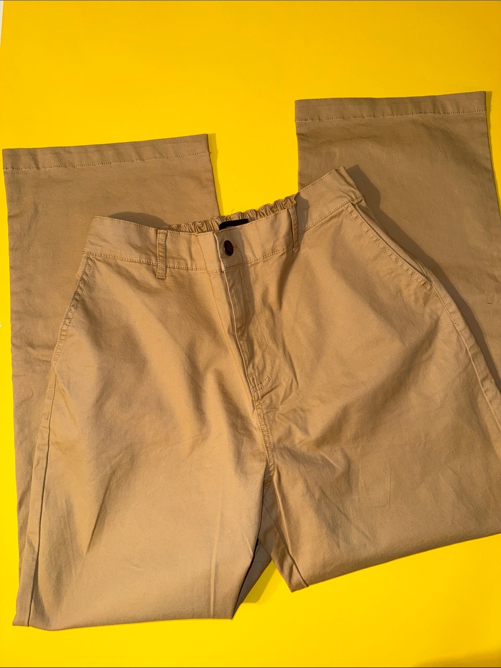 Forever 21 Tan Khaki Wide leg Pants Trousers